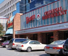 The exterior of the first Wendy’s restaurant, opened by Dave Thomas in downtown Columbus, Ohio, in 1969. The location closed on March 2, 2007. FLICKR / JOE ROSS