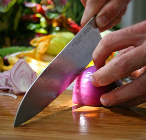 Chef chopping